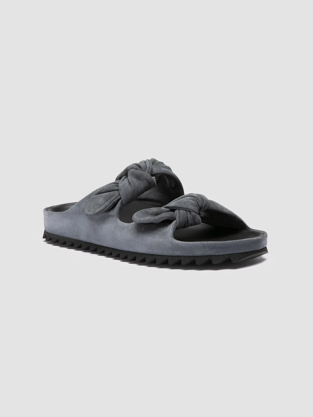 Kind Step Heat Free PELAGIE 021 - Blue Suede Slide Sandals