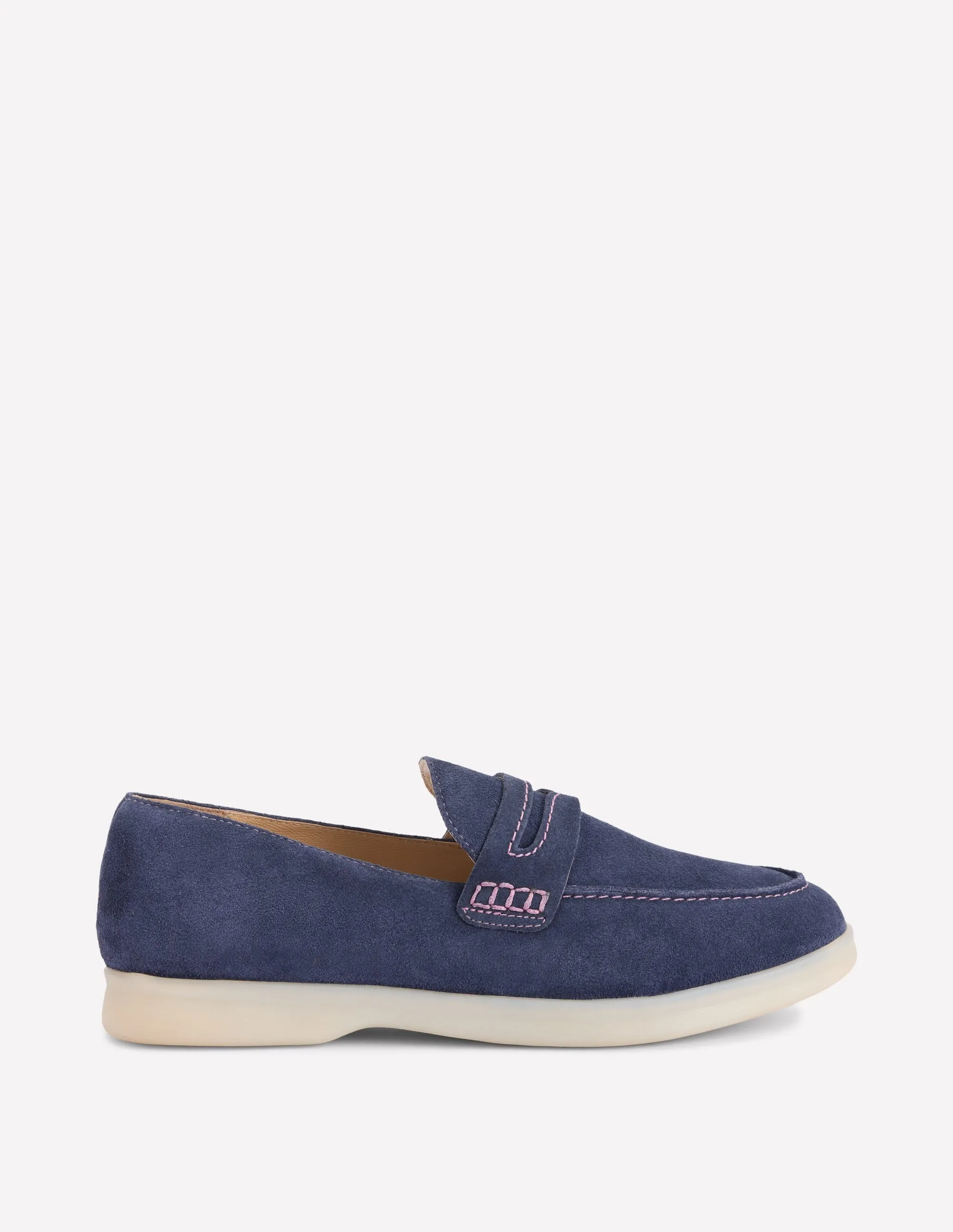 Platform Style Easy soft loafers-Navy