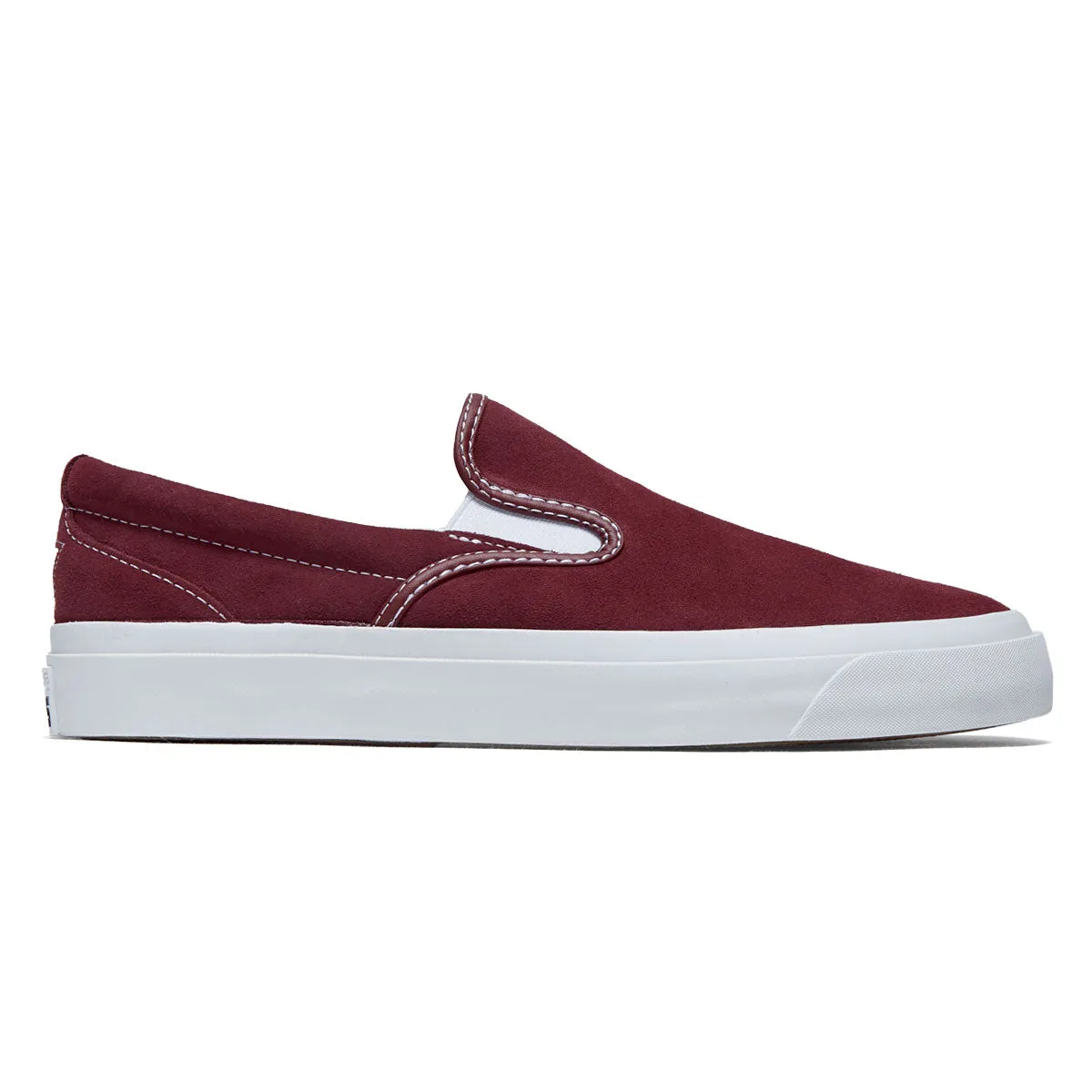 Converse One Star CC Slip Pro Shoes - Deep Bordeaux/White/White Speed Action Elastic Support