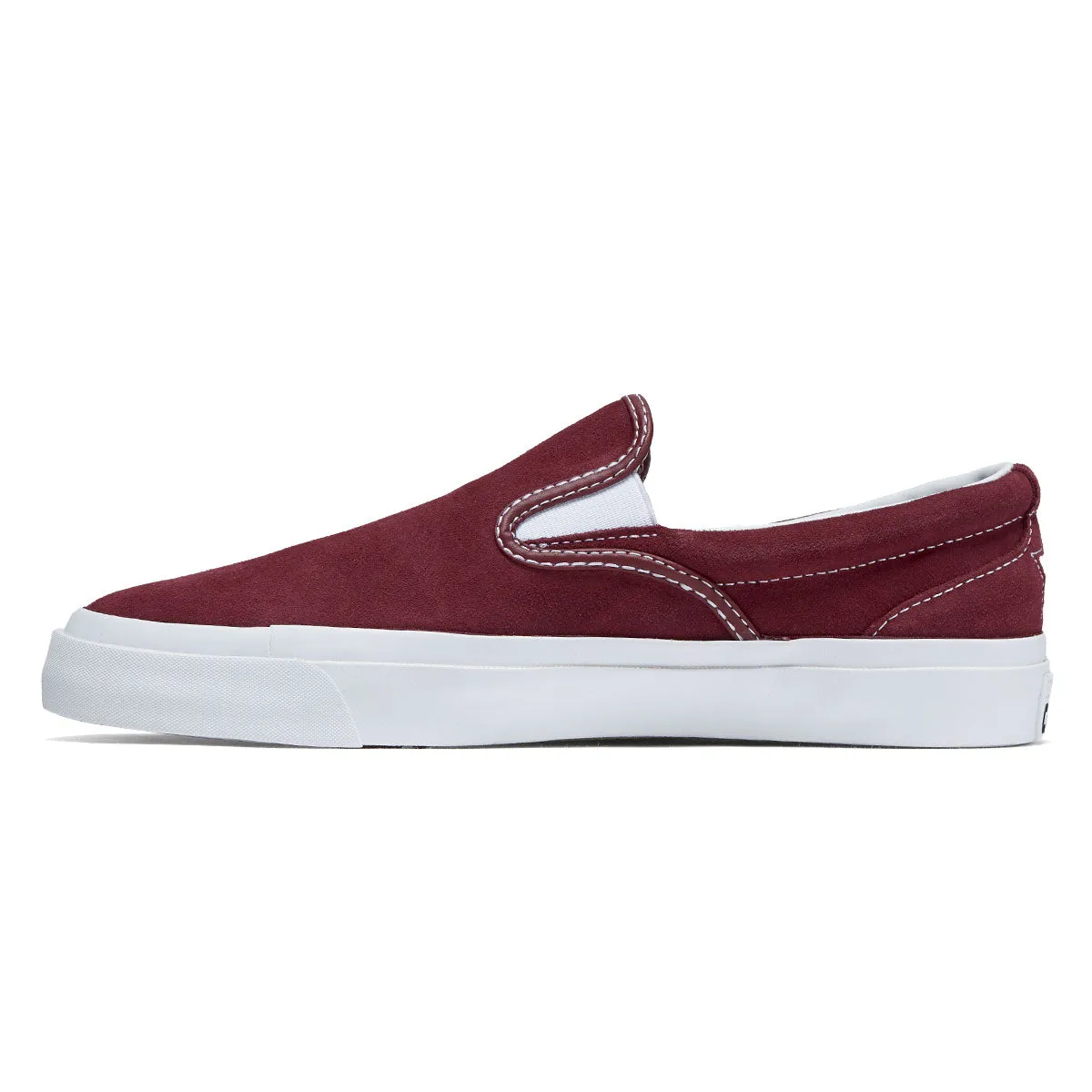 Converse One Star CC Slip Pro Shoes - Deep Bordeaux/White/White Quick Ride Foot Form
