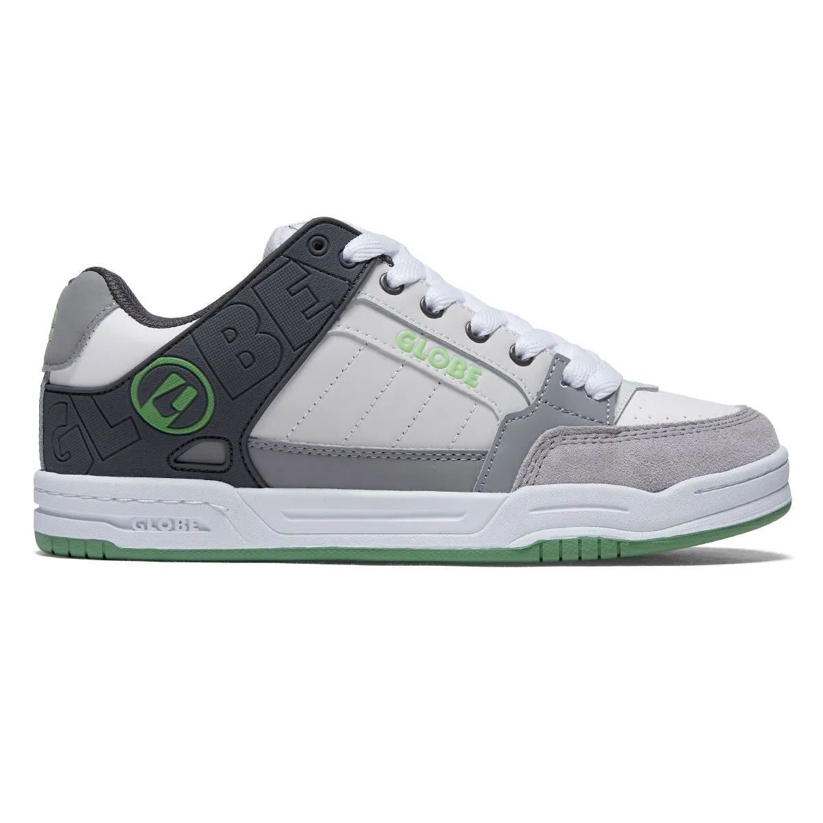 Skateboard Performance Skater Gear Fit Globe Tilt Shoes - Lunar/Grey/Green