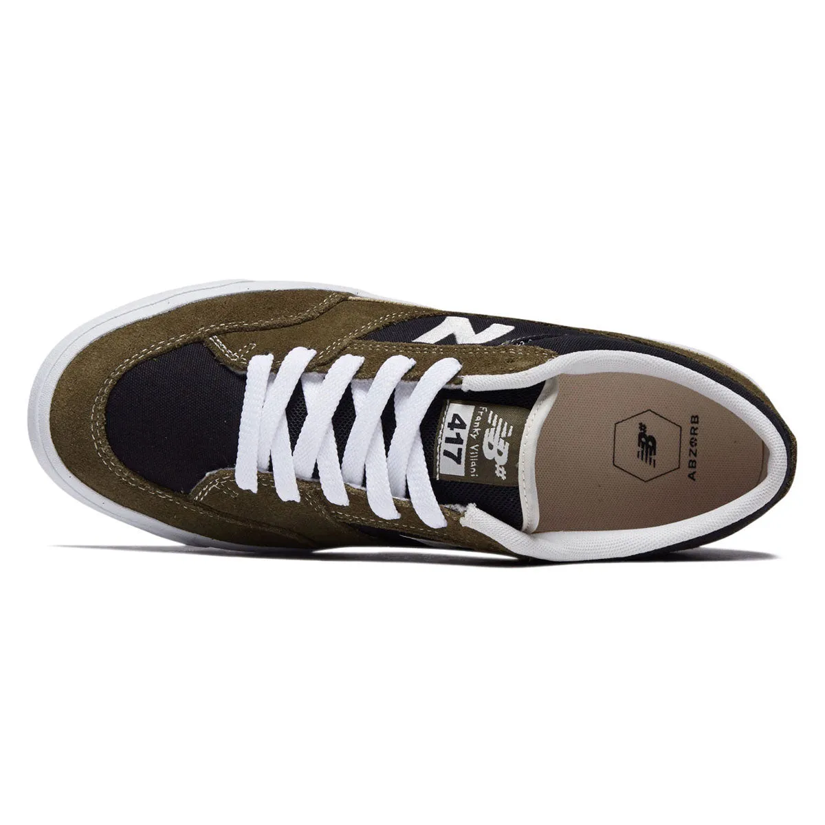 New Balance 417 Villani Low Shoes - Dark Olive/Black High Traction Rubber Easy Step