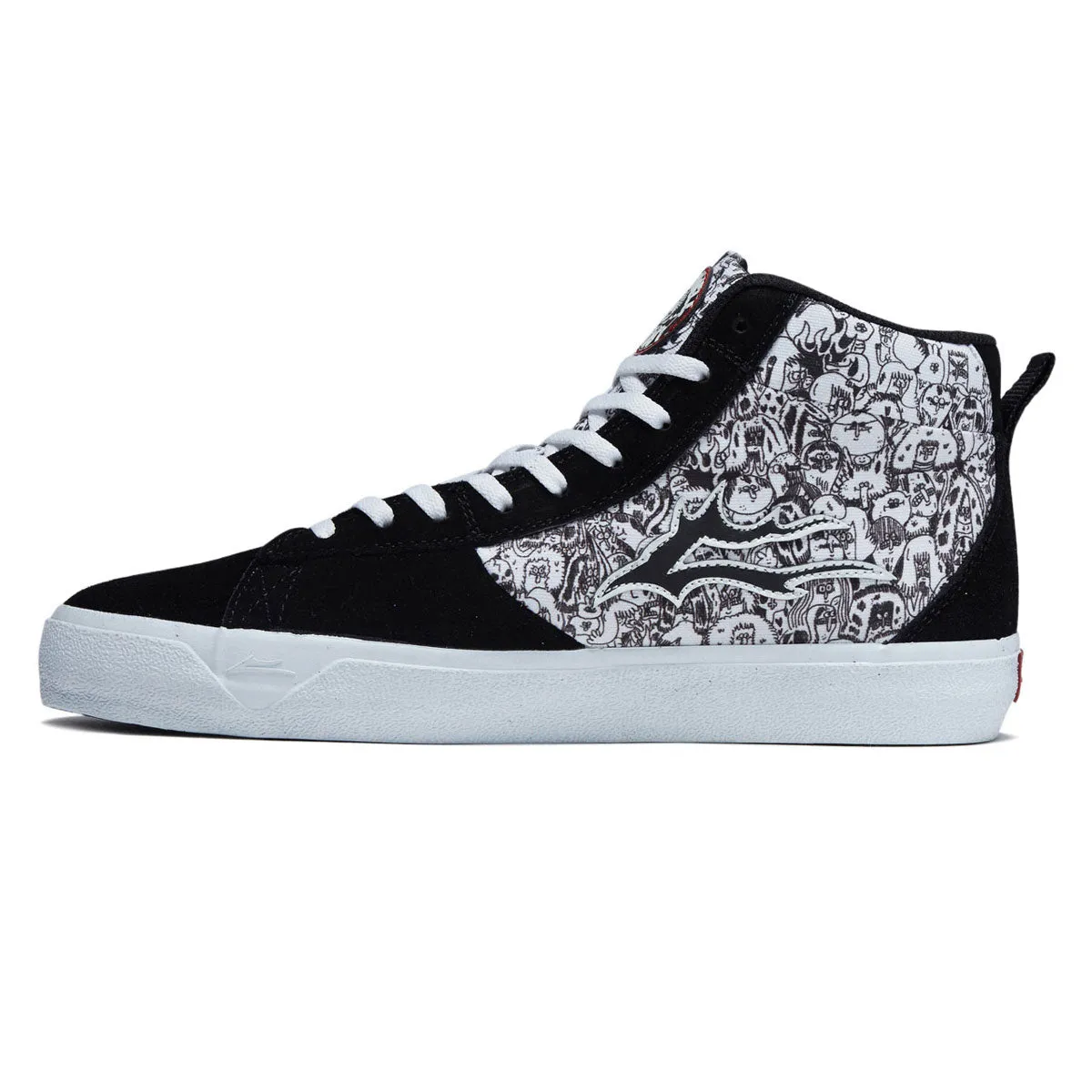 Lakai Newport Hi Shoes - Black Suede Supportive sole