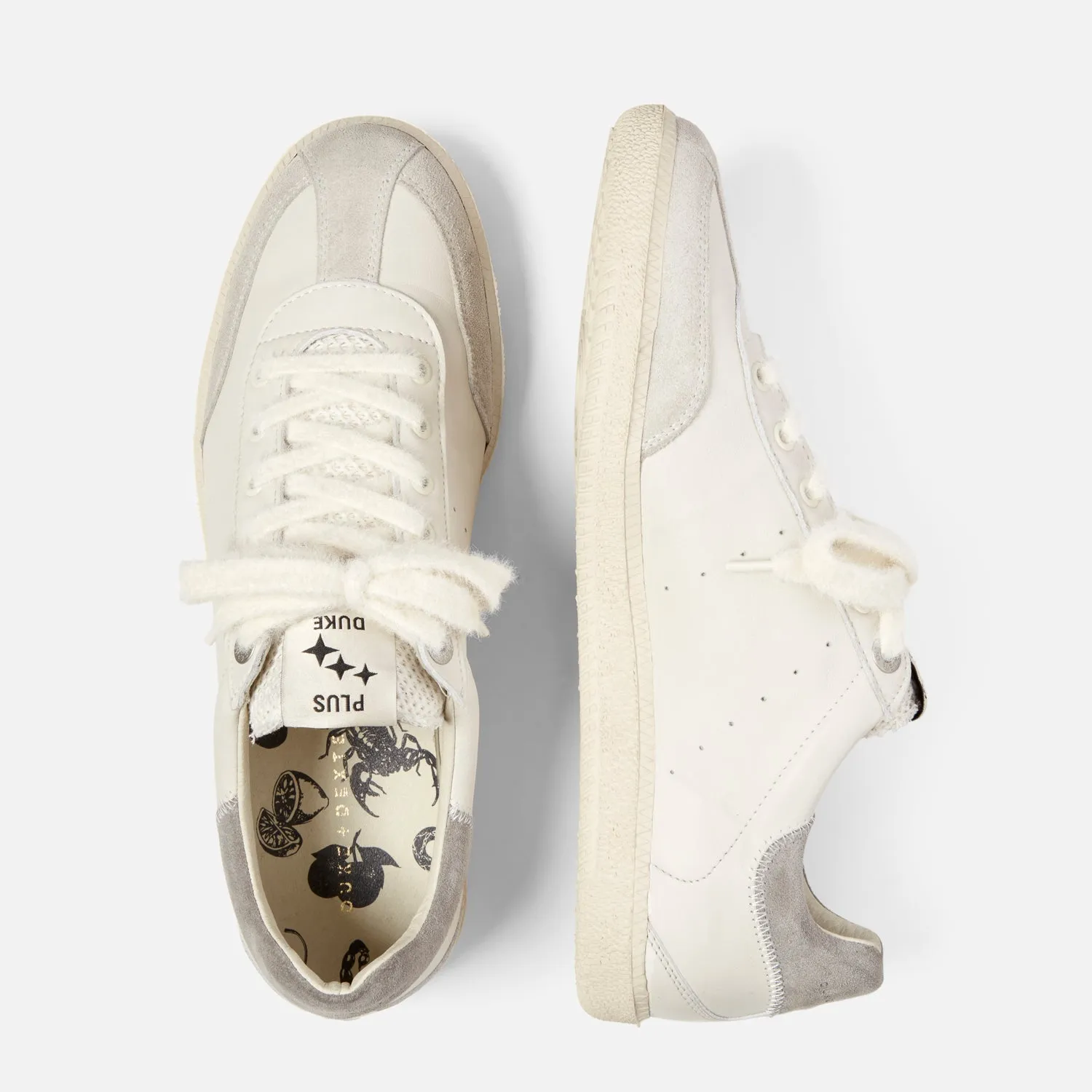 Plus Duke Vintage Grey   White Sneaker - Men's Dry Fast