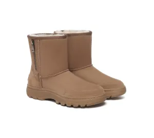 Outdoor Performance AUSTRALIAN SHEPHERD? UGG Boots Sheepskin Wool Zipper Short Outdoor