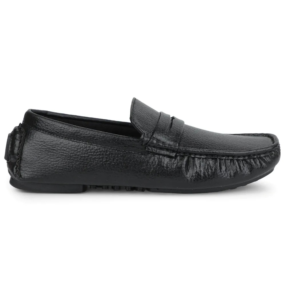 Fortune Black Formal Loafers For Men CLASSIK-2E By Liberty Cushion Technology
