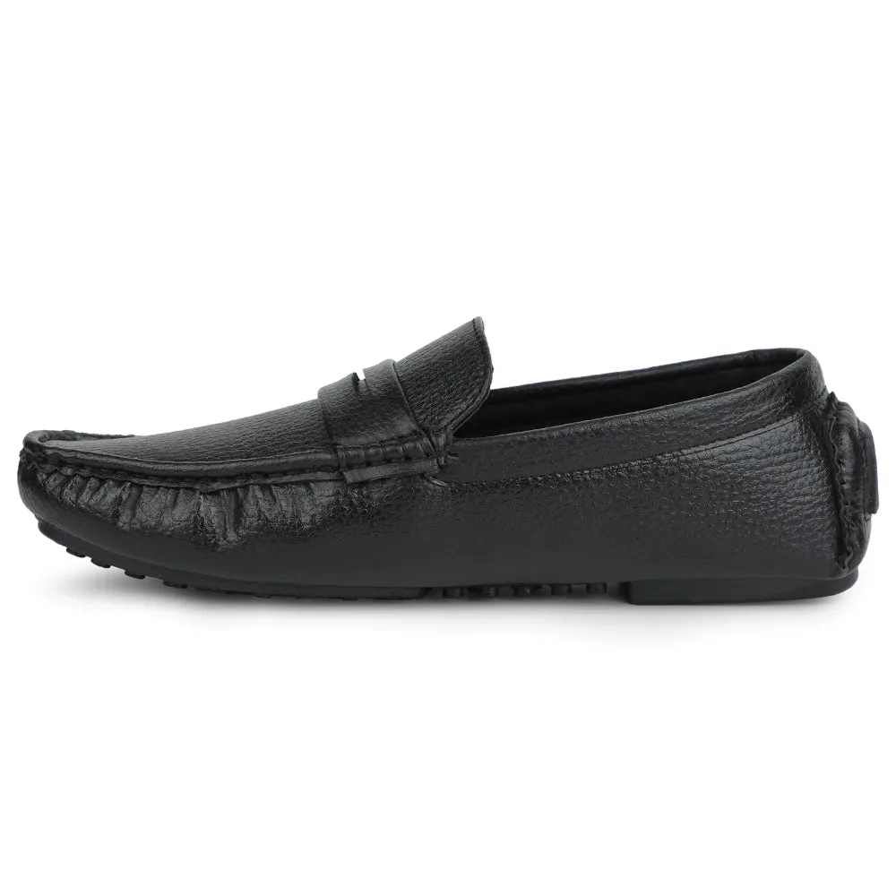 Flex Path Bright Guard Fortune Black Formal Loafers For Men CLASSIK-2E By Liberty