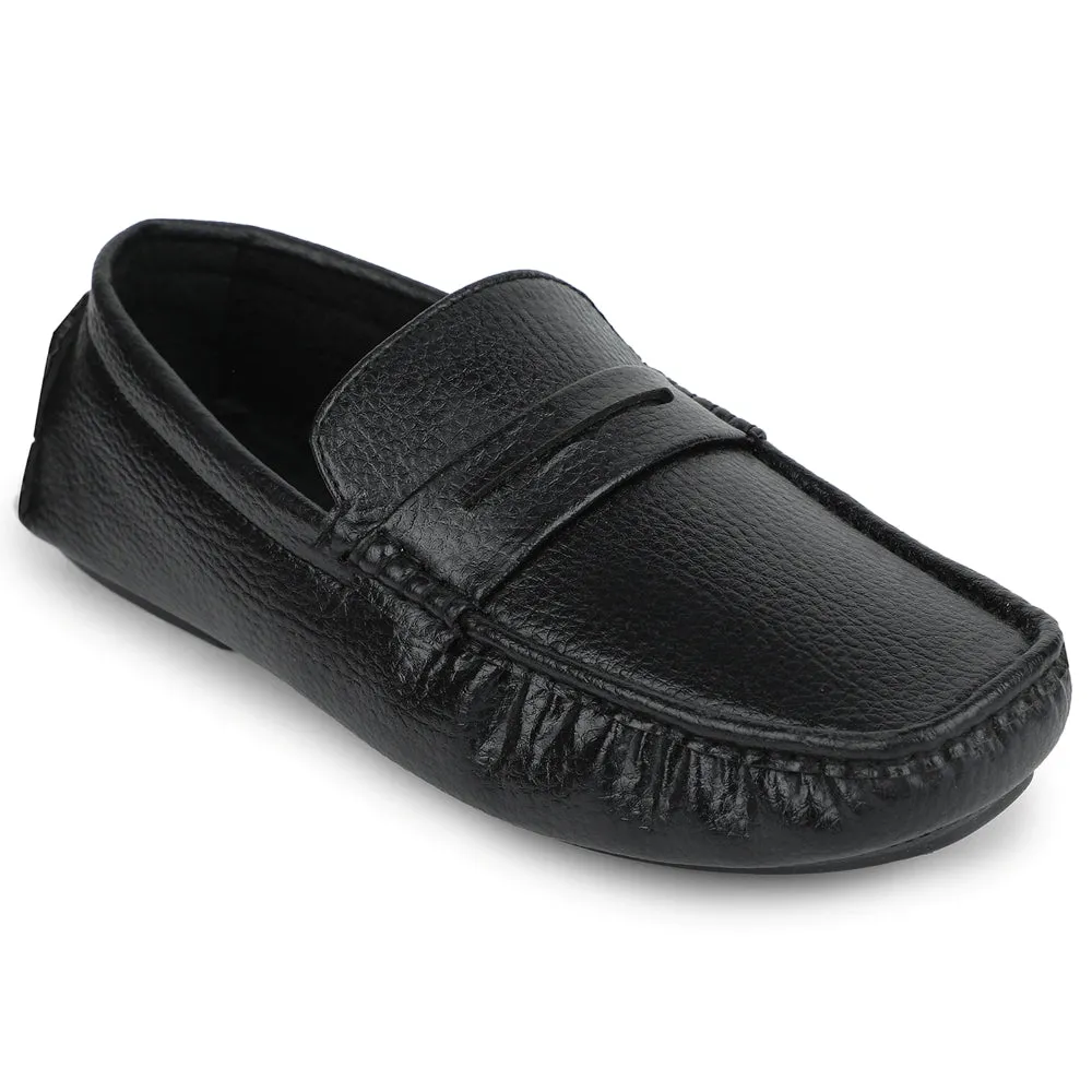 Trendy Walk Fortune Black Formal Loafers For Men CLASSIK-2E By Liberty