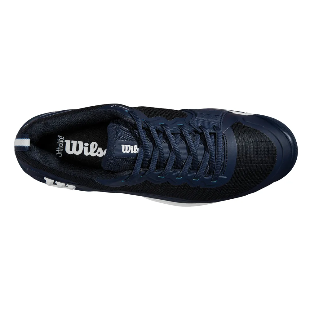 Flexible Walk Sports Trainers Wilson Rush Pro 4.5 Clay Court Tennis Shoes (Mens) - Navy Blazer/White
