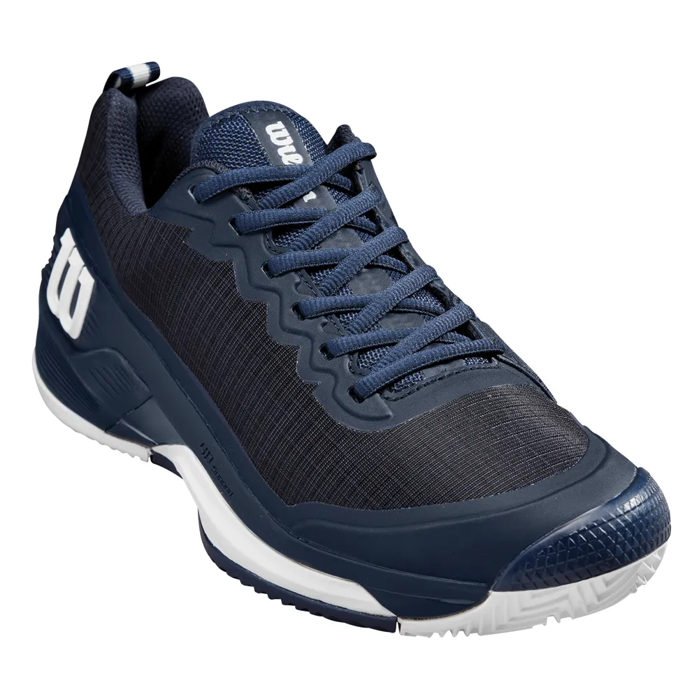 High Quality Wilson Rush Pro 4.5 Clay Court Tennis Shoes (Mens) - Navy Blazer/White