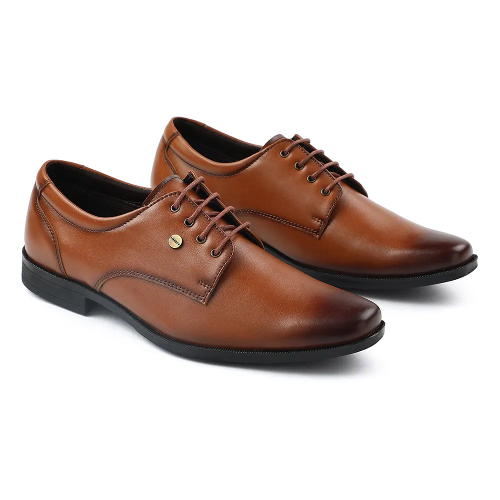 Busy Morning Warm Lining Fortune Tan Formal Lacing Derby Shoes For Men BENSTOCK1E By Liberty