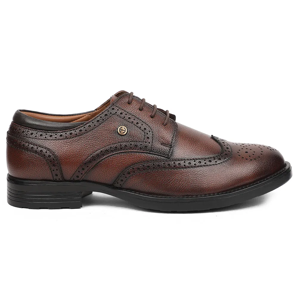 Easy to Wear Effortless Walk Healers Brown Formal Lacing Oxford Shoes For Men UDL-12 By Liberty