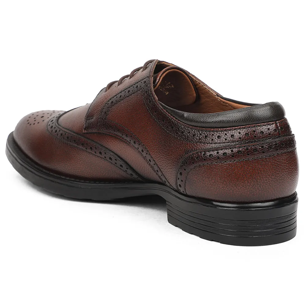 All Day Wear Shoes Healers Brown Formal Lacing Oxford Shoes For Men UDL-12 By Liberty