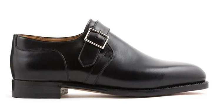 DERBY WITH LARGE BUCKLE CALF LEATHER HAND WELTED GOODYEAR Comfortable Office Fit