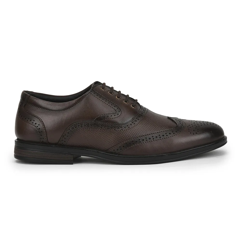 Professional Shoes Fortune Formal Brown Lacing Brogue Shoes For Men HOL-125E By Liberty