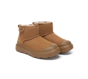 Secured Windproof Style AUSTRALIAN SHEPHERD? UGG Boots Sheepskin Wool Ankle Chunky Platform Harrison
