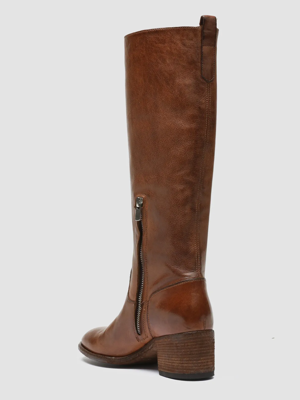 DENNER 116 - Brown Leather Zip Boots Kind Glow