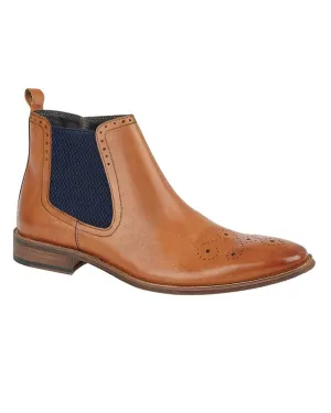 Roamers Mens Gusset Inside Zip Ankle Boots Leather Craft