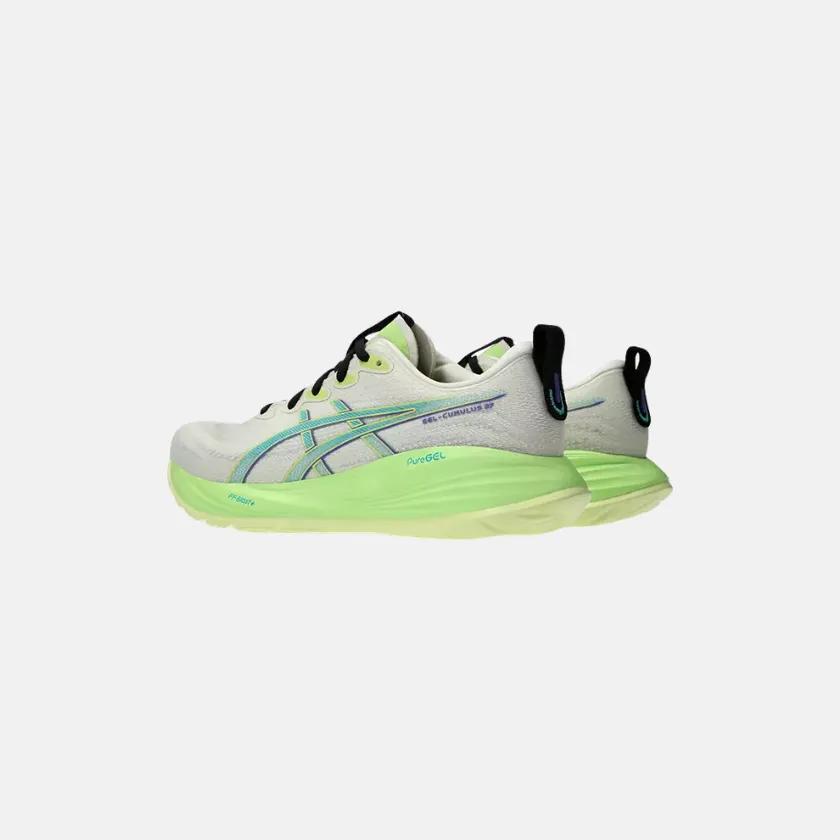 Dark color running in sunny weather shoes ASICS GEL-CUMULUS? 27 Running Shoes ?C Birch / Lime Green