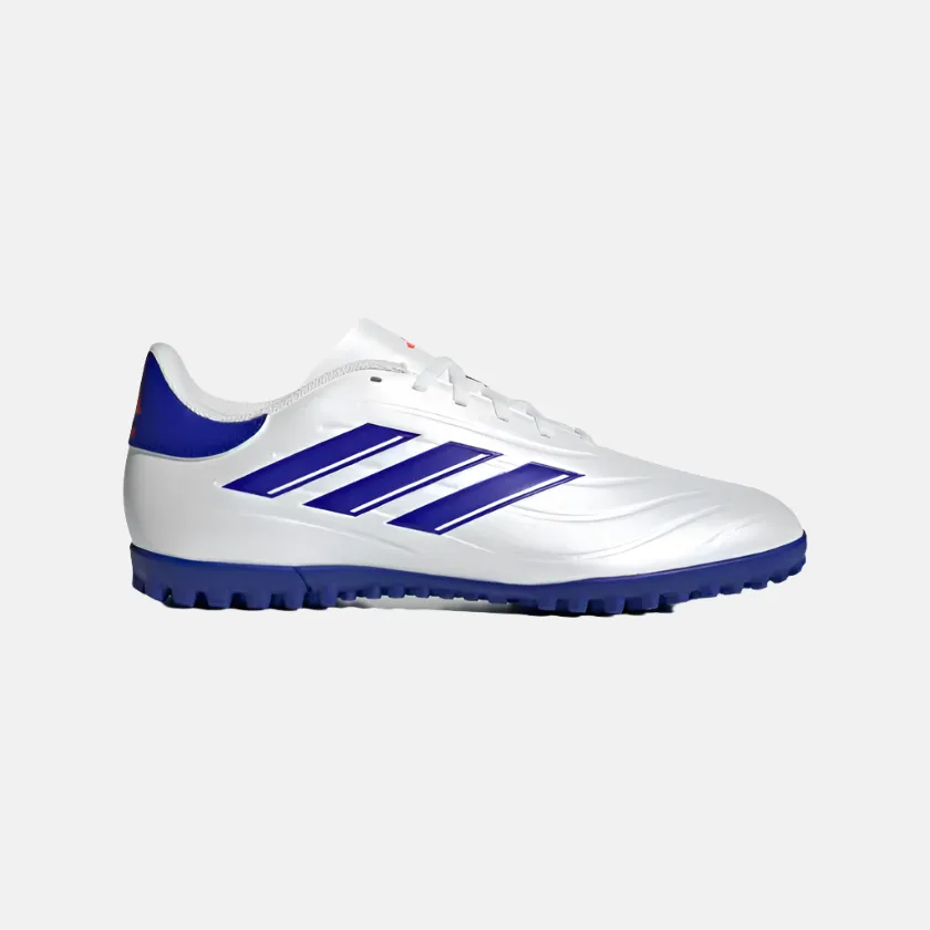 Pro Grip Adidas Copa Pure 2 Club Unisex Turf Football Shoes - Cloud White/Lucid Blue/Solar Red