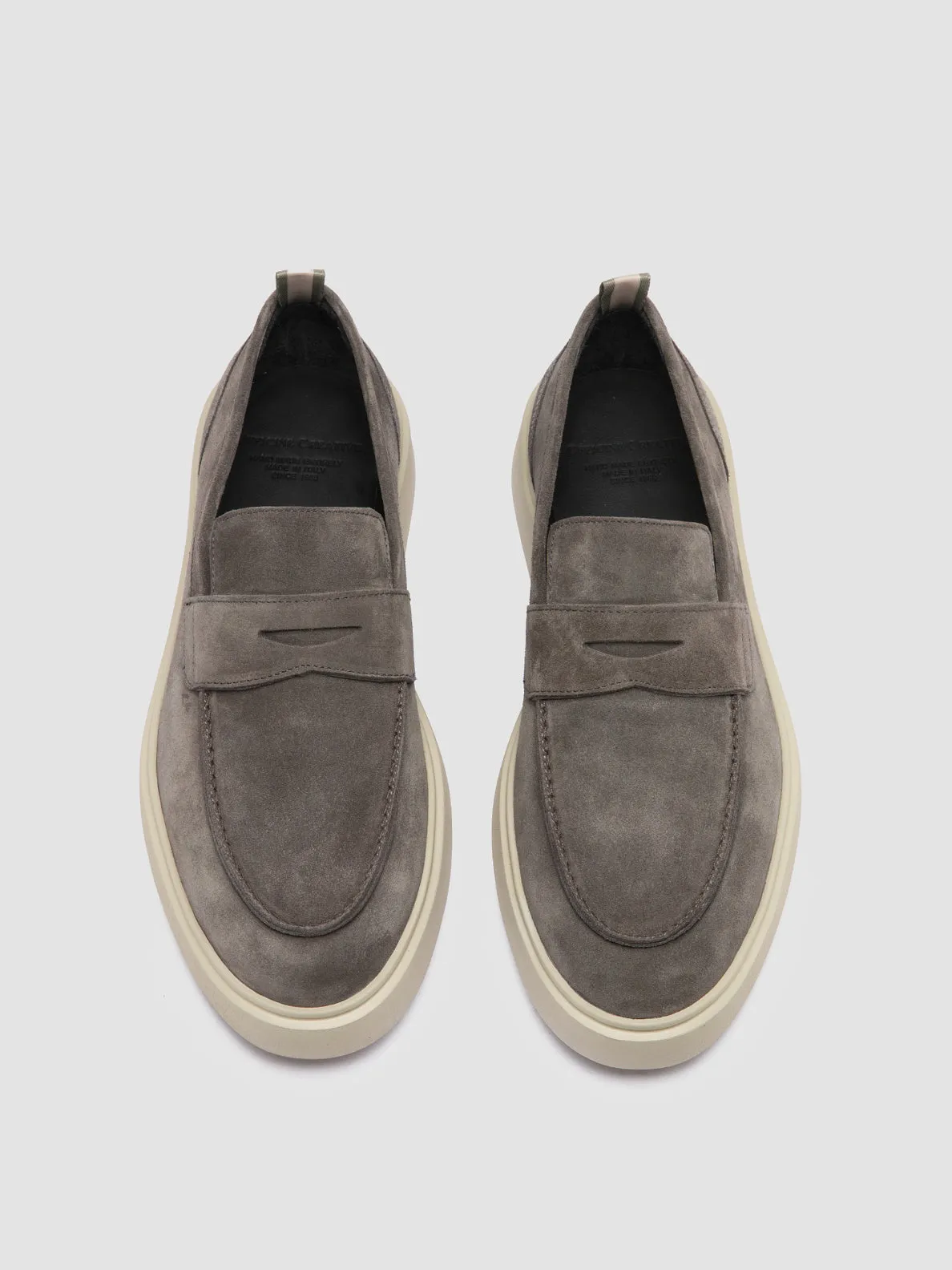 Soft Pace FRAME 001 - Grey Suede Penny Loafers