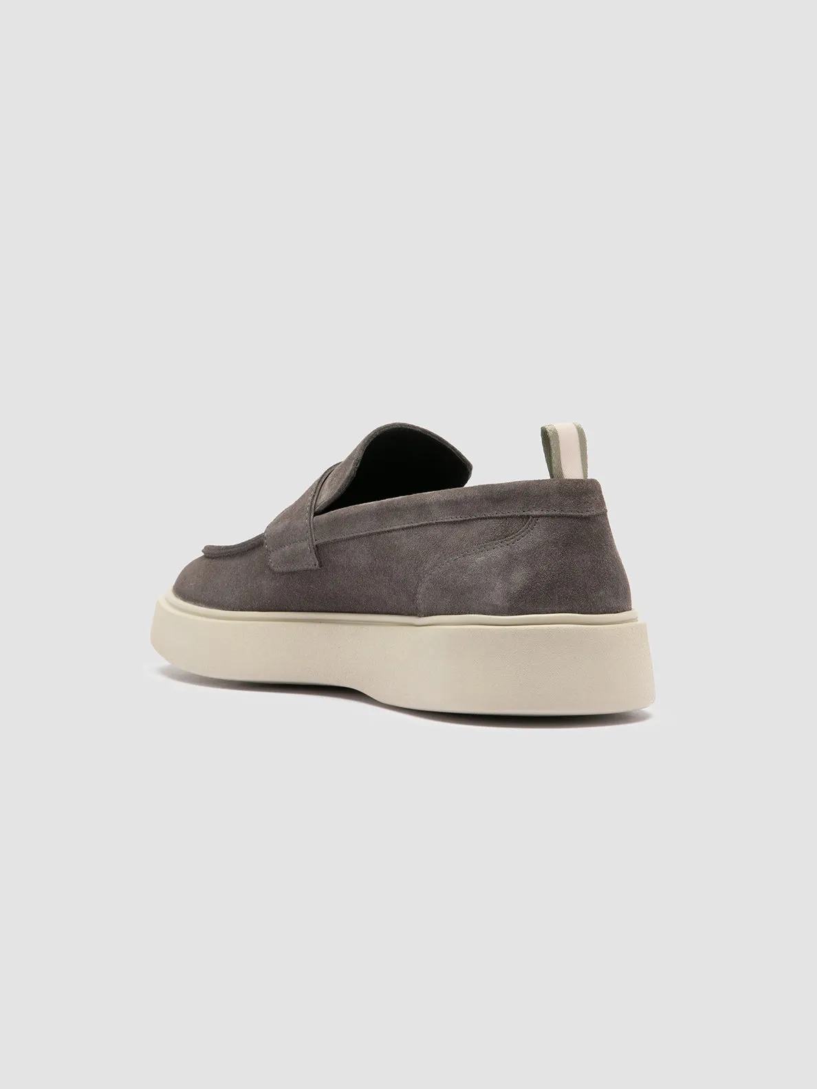 FRAME 001 - Grey Suede Penny Loafers Relaxed Fit