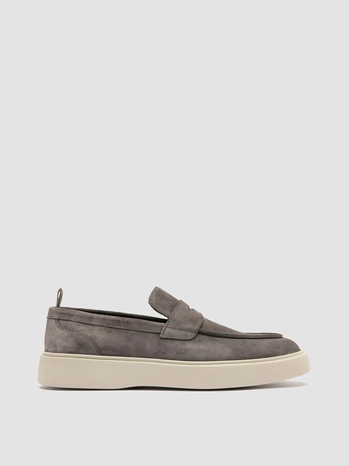 FRAME 001 - Grey Suede Penny Loafers Practical Style Light Flow