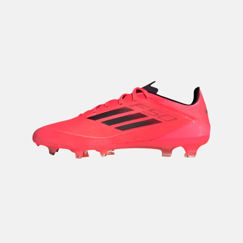 ground grip Adidas F50 Pro Firm Unisex Football Shoes -Turbo/Aurora Black/Platinum Metallic