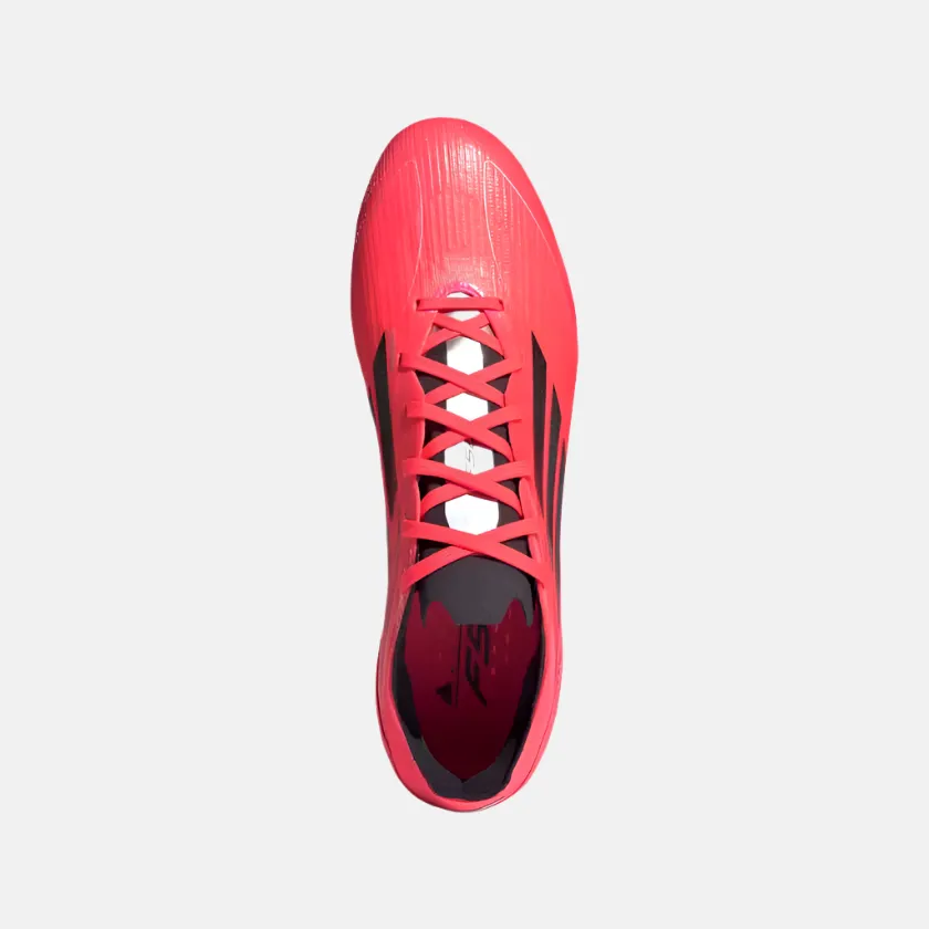 Adidas F50 Pro Firm Unisex Football Shoes -Turbo/Aurora Black/Platinum Metallic Adult League