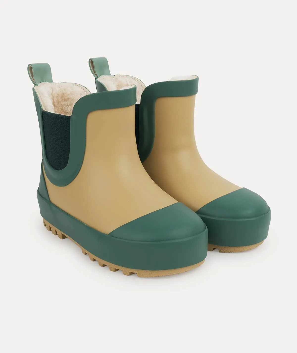 Short Rain Boot - Camel/ Juniper Mix Fashion Forward