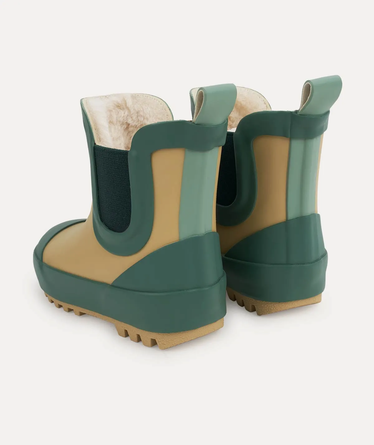 Rain Shield Cold Guard Short Rain Boot - Camel/ Juniper Mix