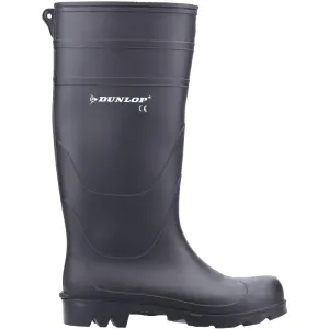 Dunlop Mens Universal Wellington Black Heavy Duty Style Rain Gear