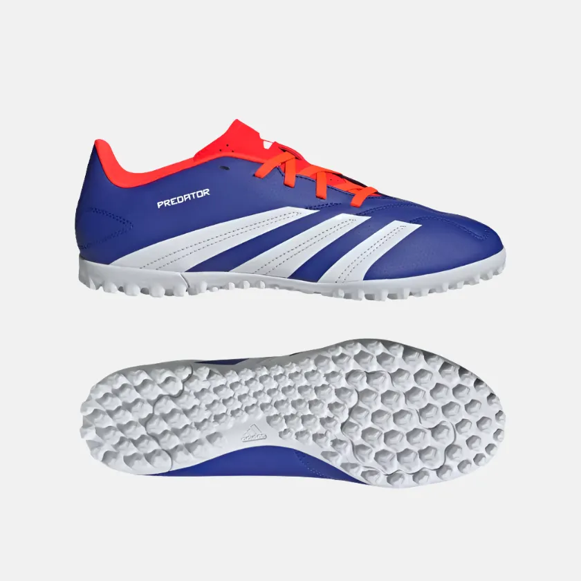 Training Fit High Play Adidas Predator Club Turf Unisex Football Shoes -Lucid Blue/Cloud White/Solar Red