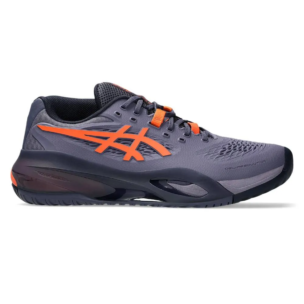 Asics Gel Resolution X Wide Men's Tennis Shoe (Greyish Purple/Nova Orange) Travel Wear