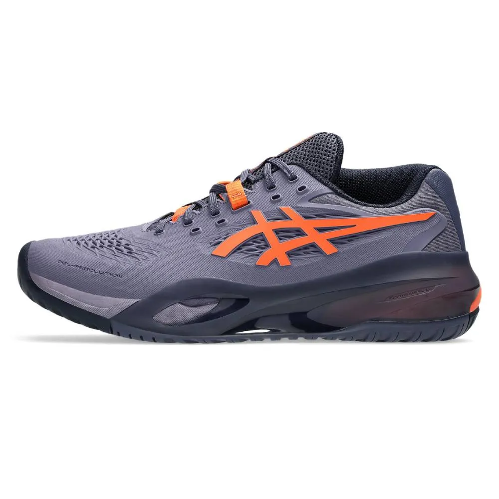 Asics Gel Resolution X Wide Men's Tennis Shoe (Greyish Purple/Nova Orange) Soft cushion Basic Comfort