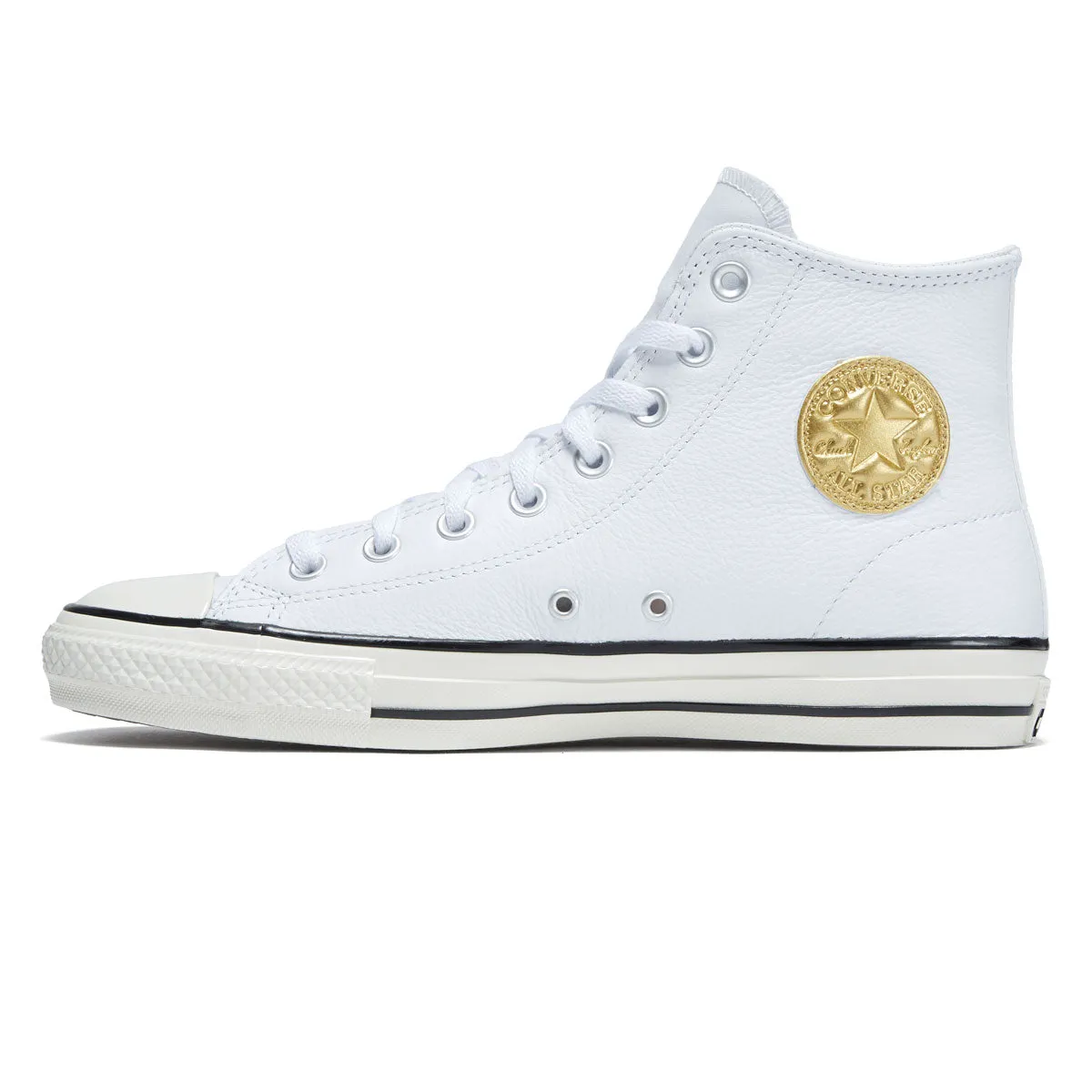 Rugged Grip Converse Chuck Taylor All Star Pro Hi Shoes - White/Gold/Egret