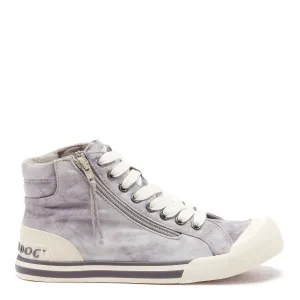 Slip Resistant Outsole Jazzin Grey Tie-Dye High Top Sneaker