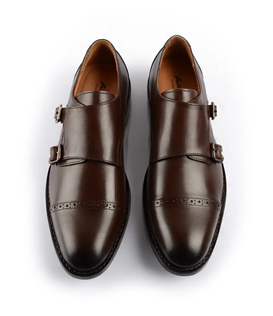 Casual Comfort Goodyear Welted - Double Monk Strap - Brown