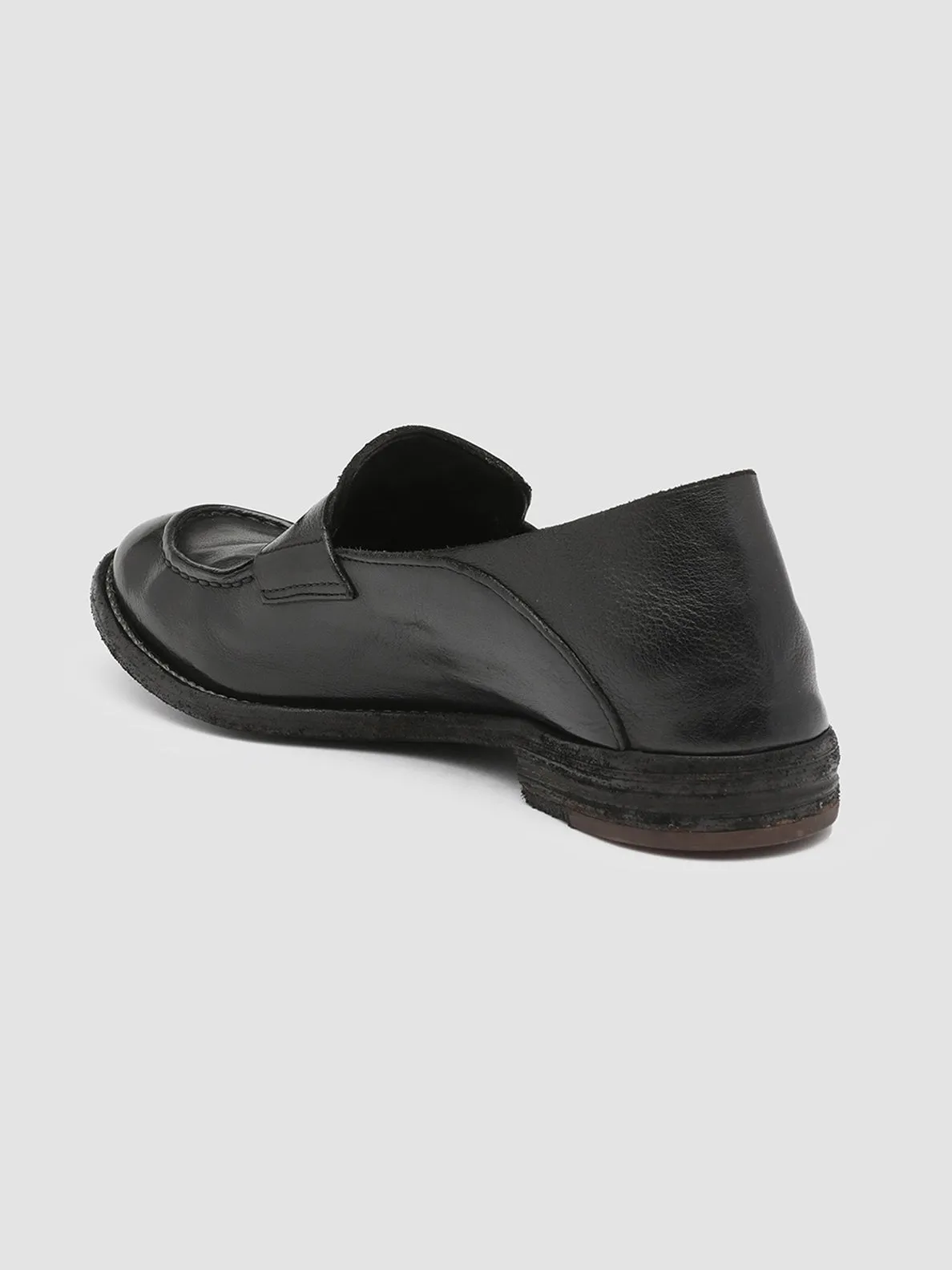 LEXIKON 516 - Black Leather Loafers Canvas Cool Light Run