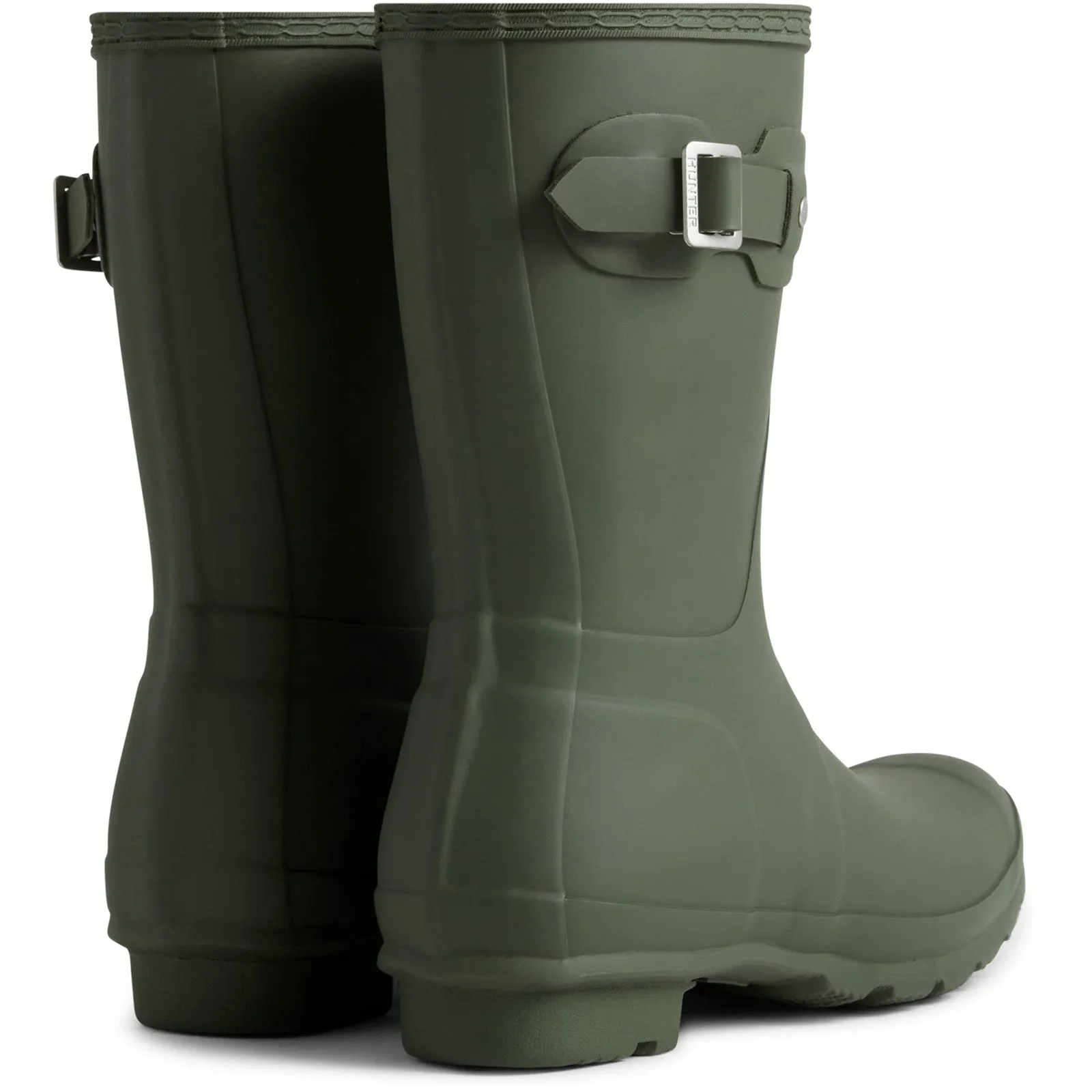 Hunter Womens Original Short Wellingtons Dark Olive foldable