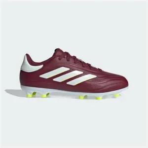 Stable Tread Center Control Adidas Copa Pure II League Firm Ground Fooball Kids Unisex Shoes (4-7Year) -Shadow Red/Cloud White/Team Solar Yellow 2
