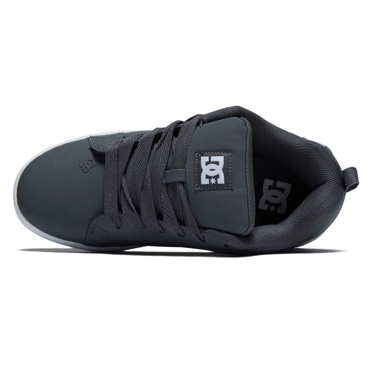 Smooth Finish DC Court Graffik Shoes - Grey/White