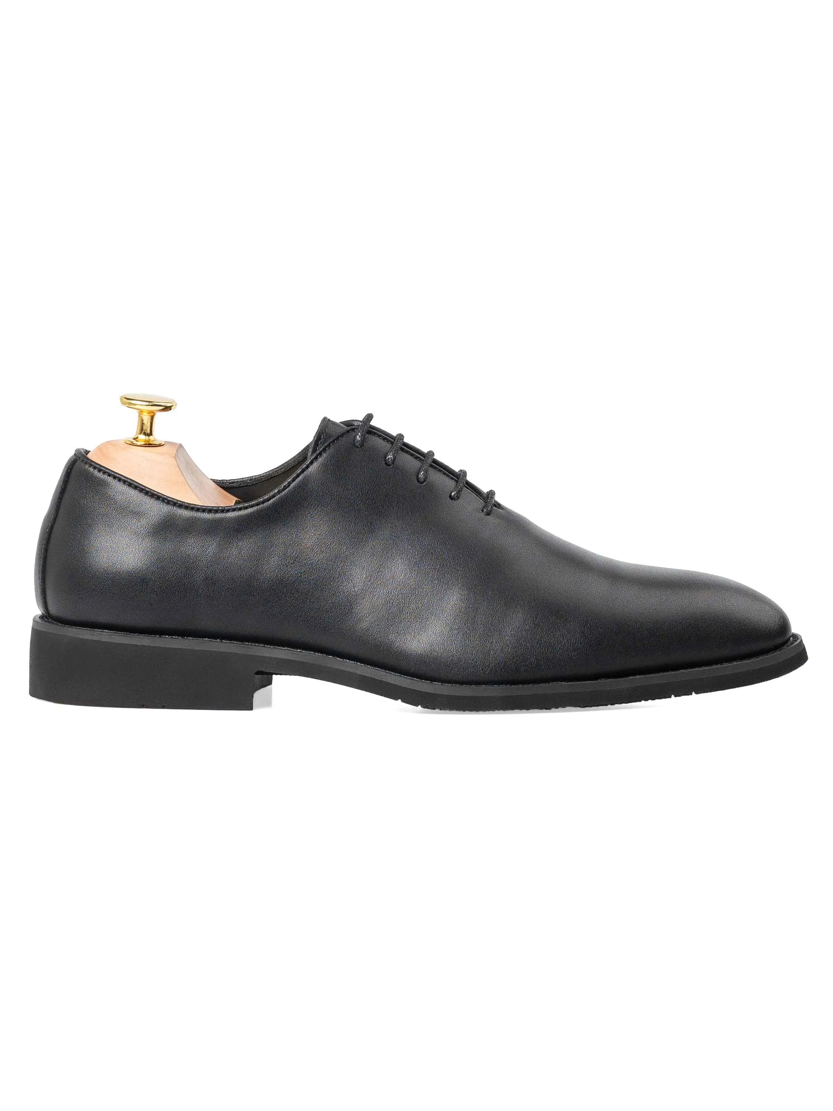 Wholecut Oxford - Black Lace up (Flexi-Sole) Weekend Ready