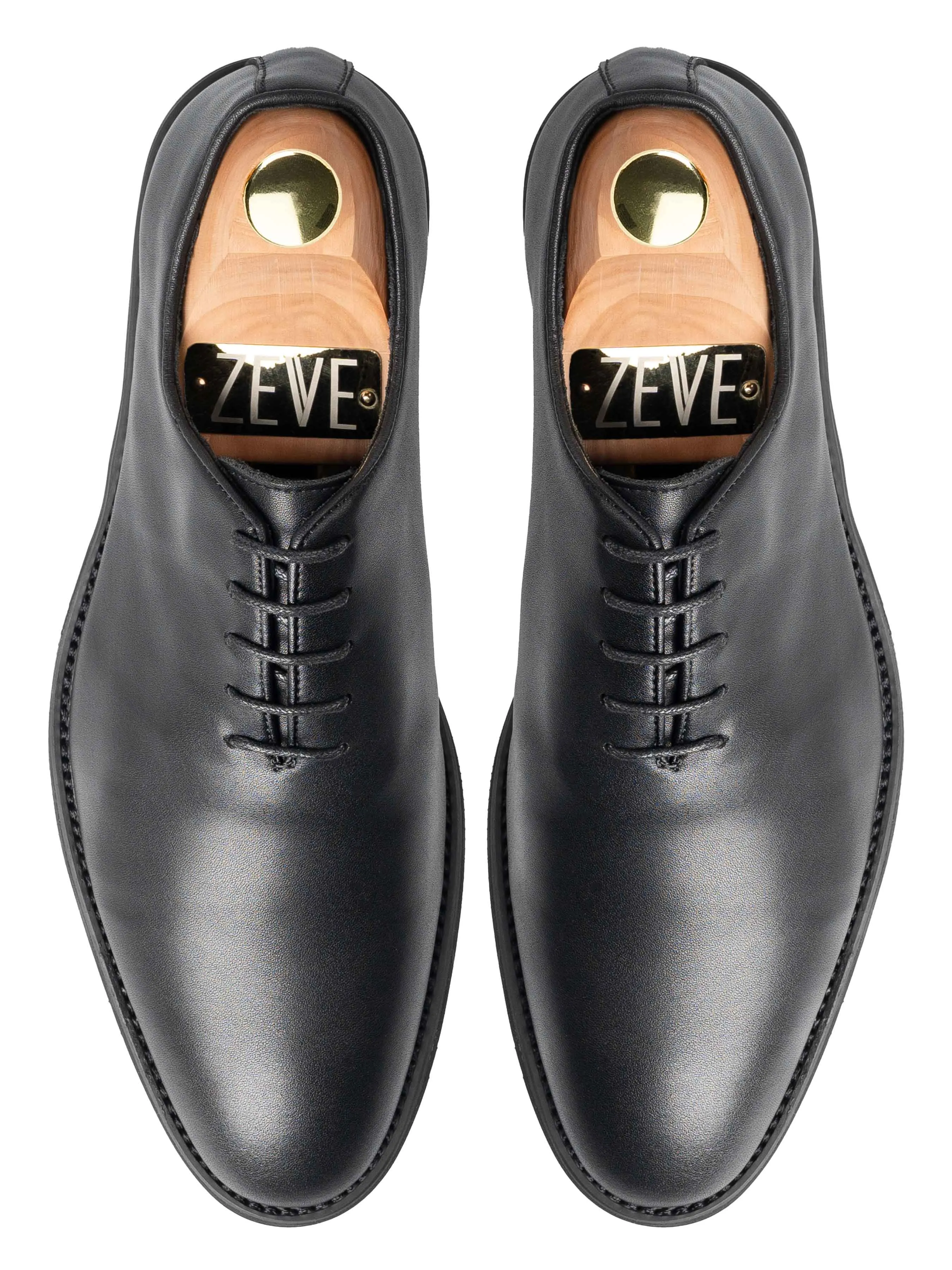 Sophisticated Comfort Practical Wholecut Oxford - Black Lace up (Flexi-Sole)