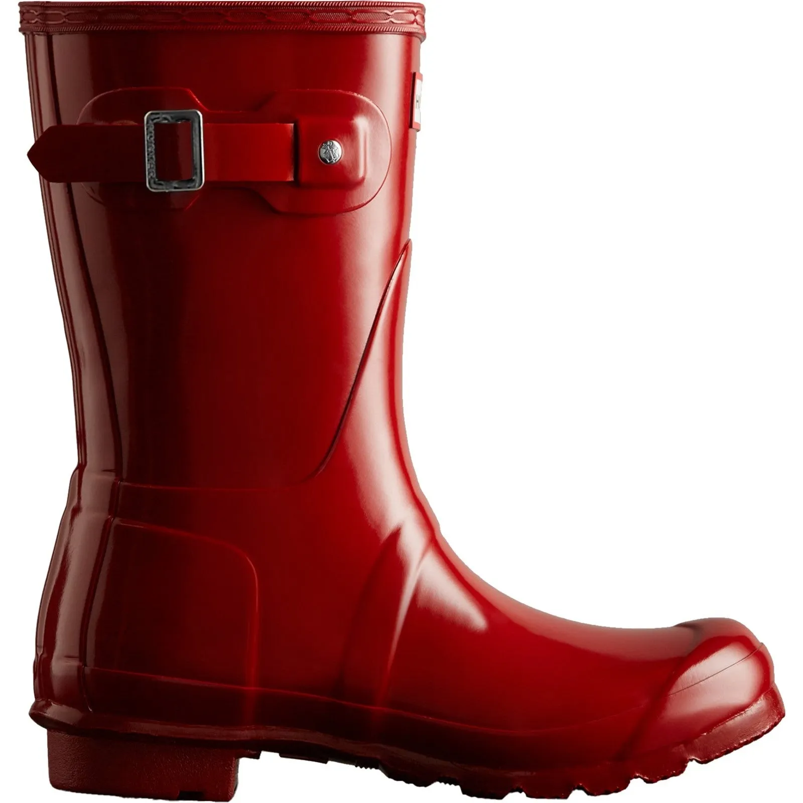 Hunter Womens Original Short Wellington Military Red Slip Resistant Boots Simple