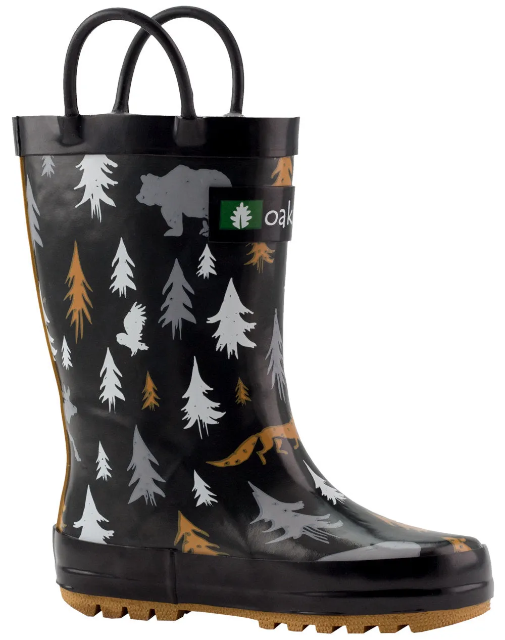 Wildlife Tracker Loop Handle Rubber Rain Boots Fast Walk