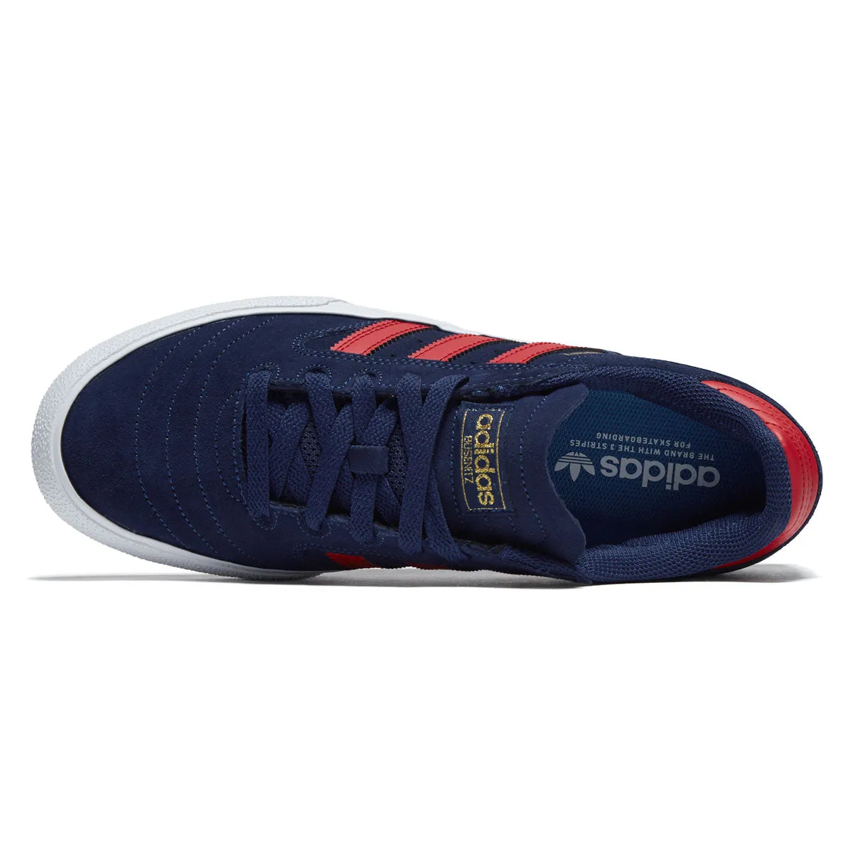 Adidas Busenitz Vulc II Shoes - Dark Blue/Better Scarlet/Gold Metallic Outdoor Movement