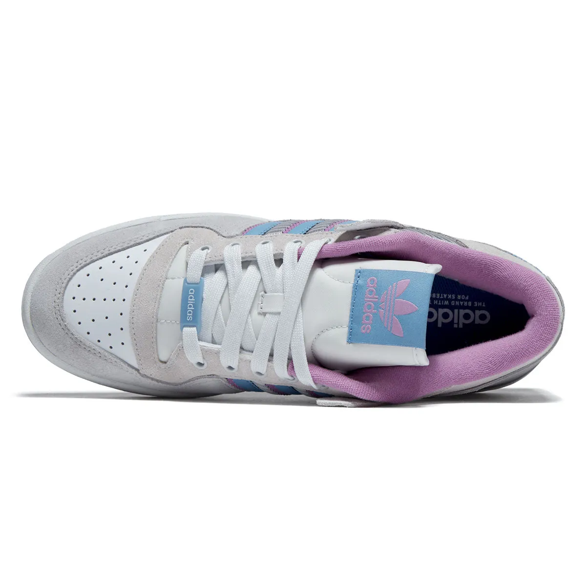 Comfortable Fitment Snug Support Fit Adidas Forum 84 Low Adv Shoes - Grey Two/Crystal White/Ftwr White