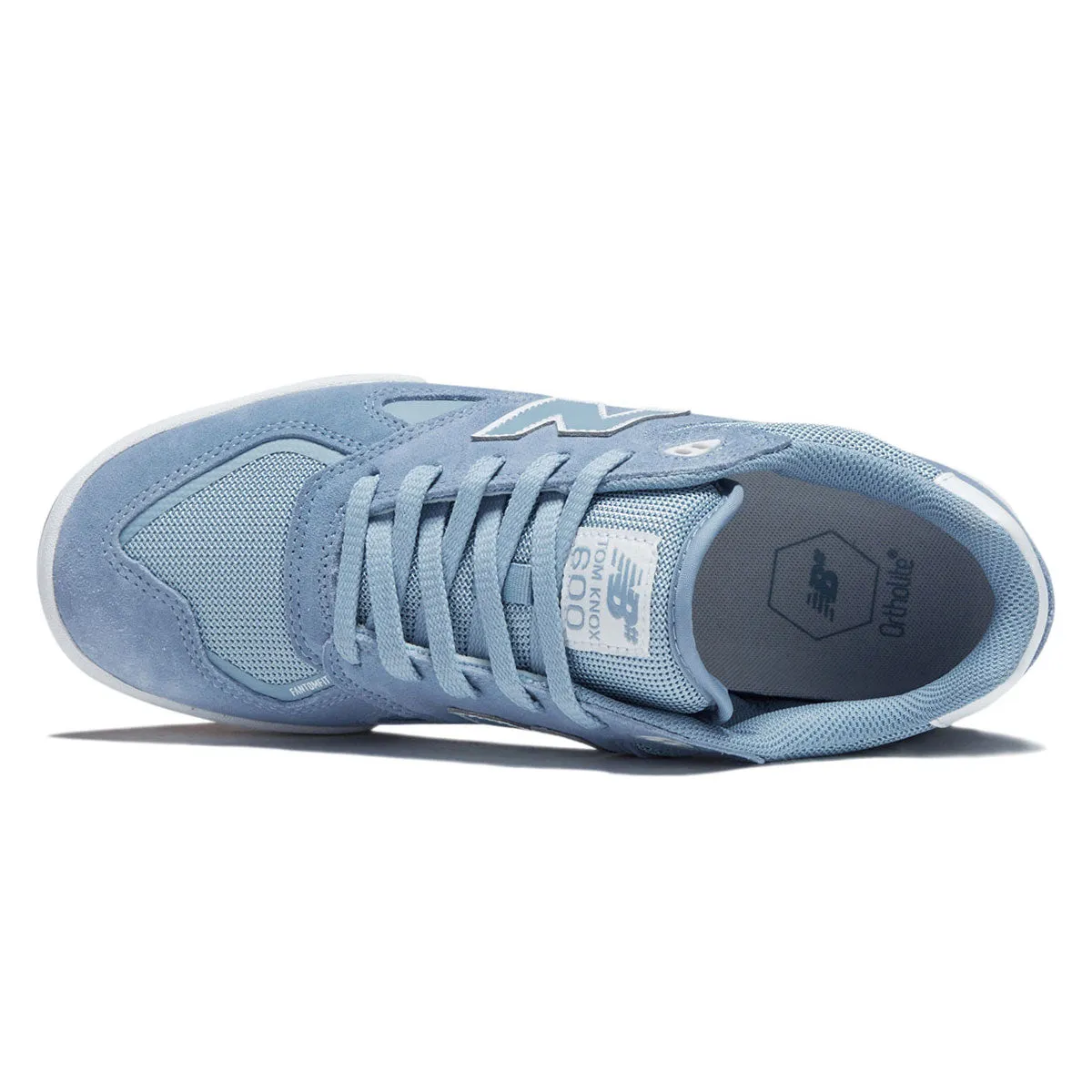 Flat Fit Board Flex New Balance 600 Tom Knox Shoes - Baby Blue/White