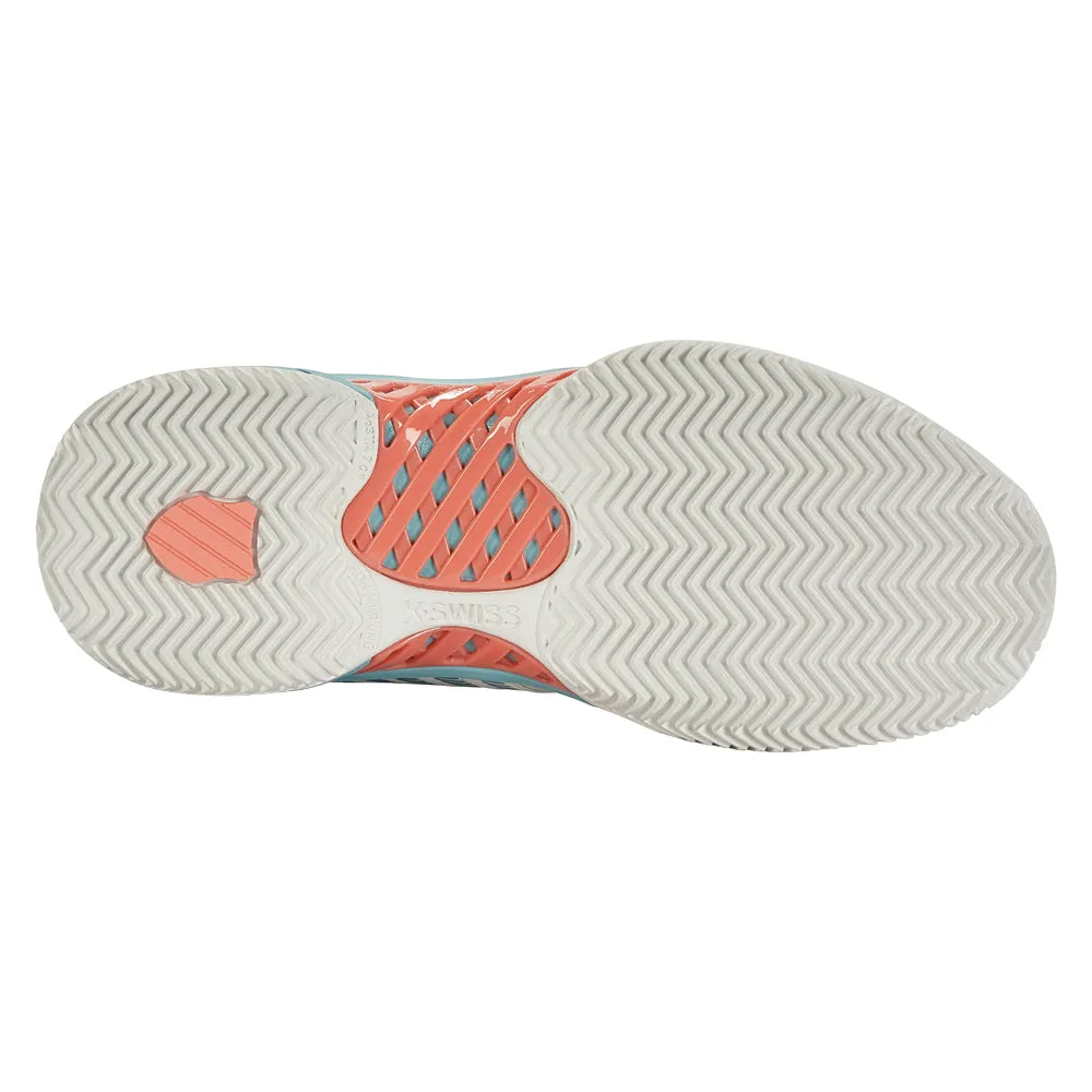 K-Swiss Express Light 3 HB Tennis Shoes (Ladies) - Blanc/Nile Blue/Desert Flower Breathable Design